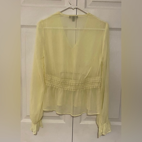 Express Women’s Sheer Yellow Blouse. Size S - Picture 2 of 8